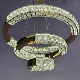 Люстра кільця Linisoln 7968-60*40*20 FG метал, кришталь, LED, 70 Вт, 120-50 см, 60*40*20 см - мініатюра 3