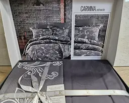 Турецька постільна білизна First Choice Cotton Satin Carmina Anthracite євро - мініатюра 3