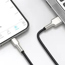 Кабель Baseus Cafule Metal USB to Lightning 2м Black (CALJK-B01) [73380] - мініатюра 5