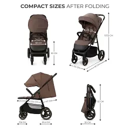 Прогулянкова коляска Kinderkraft Trig 3 Brown (KSTRIG03BRW0000) - мініатюра 4