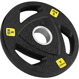 Диск олімпійський Cornix 1 x 5 кг 51 мм металевий, прогумований Black XR-0425