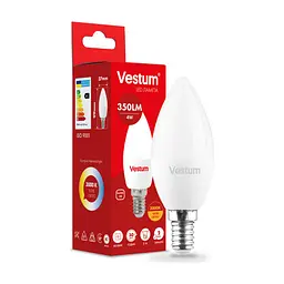 Лампочка Vestum LED C37 4W 3000K 220V E14 (1-VS-1308)