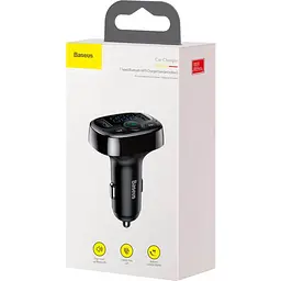 Автомобільний зарядний пристрій Baseus FM Launcher S-09 Standart Edition 2.4A 2USB black (CCMT000001) - мініатюра 6