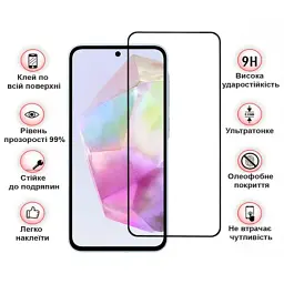 Скло захисне BeCover Samsung Galaxy A37 SM-A376 Black (714916) - мініатюра 3