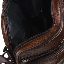 Чоловіча сумка Borsa Leather K18490 24x21x7 см Коричневий (10852) - мініатюра 8