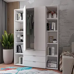 Комплект Doros Гелар з 2 Етажерками Білий 2 ДСП (42005030)