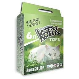 Наповнювач для кошачього туалету Kotix Тофу Green tea 2.55 кг 6 л