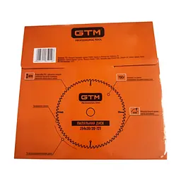 Диск пиляльний GTM 254×30мм, 72 зуби, по дереву (SBW-25472) - мініатюра 3