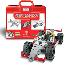 Металевий конструктор, розвиваючий у пластиковому кейсі Zephyr "MECHANIX" №3 (202 елм./18 моделей)