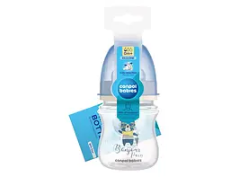 Пляшка антиколікова Canpol babies EasyStart 120 мл PP з широким отвором Bonjour Paris, синя - мініатюра 2