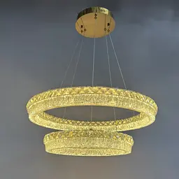 Люстра кільця Linisoln 7919-60*40 метал, кришталь, акрил LED 100 Вт 15-17 кв.м 120-50 см 60*40 см - мініатюра 5