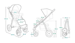 Прогулянкова коляска Lionelo Annet Plus Concrete - мініатюра 10