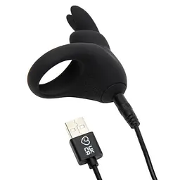 Ерекційне кільце з вібрацією Happy Rabbit Rechargeable Rabbit Cock Ring силікон, акумулятор, водозахист - мініатюра 3