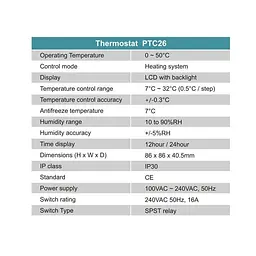 WiFi термостат для теплої підлоги - терморегулятор з LCD дисплеєм POER PTC26 (100428) - мініатюра 7