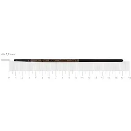 Пензель синтетика овальна MOON 1203FR №1 коротка ручка Rosa