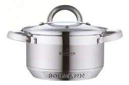 Каструля зі скляною кришкою Bohmann BH-0715-24 24 см