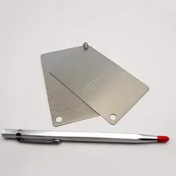 Металеві пластини Btcwallet White Plate для зберігання сід-фрази, 2 штуки + кріпильний болт + гравірувальна ручка - мініатюра 8