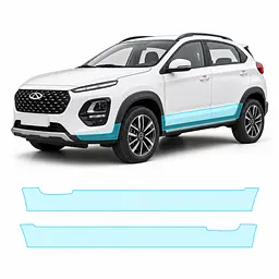 Антигравійна захисна бронеплівка за лекалами для Chery Tiggo 2 Pro I 2022- нижня зона кузова пороги