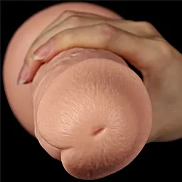 Реалістичний фалоімітатор LoveToy King-Sized 28 см тілесний - мініатюра 5