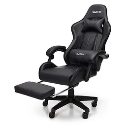 Крісло геймерське Hanert G-Force з підставкою для ніг Black - мініатюра 3