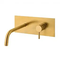 Змішувач для раковини настінний Paffoni Light вилив 178 мм honey gold brushed LIG105HGSP, Золотий