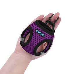 Шлея для собак Barksi Mesh Vest 3D сітка фіолетова 3XS 24-26 см - мініатюра 5