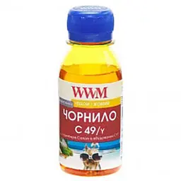 Чорнило WWM GI-490Y для Canon Pixma G1400/2400/3400 100г Yellow водорозчинне (C49/Y-2) - мініатюра 2