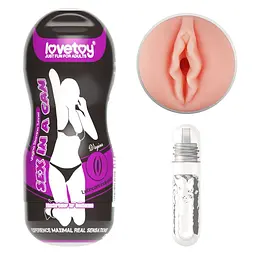 Мастурбатор Lovetoy Sex A Can Vagina Stamina Tunnel для тренування витривалості, 16х6.5 см (тілесний)