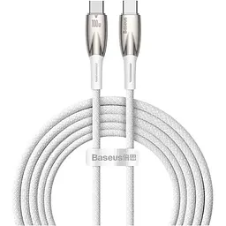 Кабель Baseus Glimmer Series Fast Charging USB-C to USB-C 100w 2m White (CADH000802) [127951]