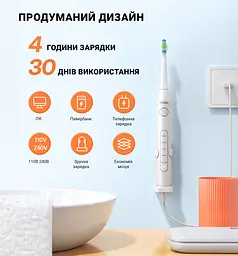 Електрична зубна щітка з насадками Bitvae D2 White - мініатюра 2