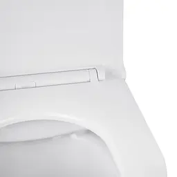 Унітаз підвісний Kroner Harz WHI493736 RIMLESS безобідковий з сидінням Slim Duroplast / Soft-close / Quick relase (KH493736WHIR), Білий - мініатюра 7