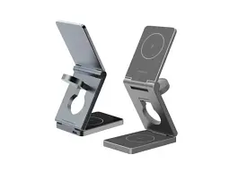 Бездротовий зарядний пристрій Proove Titan Volt 3 in 1 Gray (WSTV15000003) - мініатюра 2