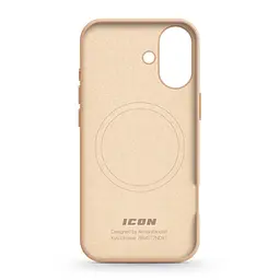 Силиконовый чехол с MagSafe для Apple iPhone 16, ICON2 MagCase, золотой, противоударный, панель с мягкой подкладкой, защита всего корпуса, поддержка беспроводной зарядки, совместим с защитными стеклами и пленками, ArmorStandart (ARM80181) - мініатюра 2