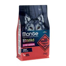 Сухий корм для собак Monge Dog Bwild Low Grain оленина 2.5 кг (8009470011983)
