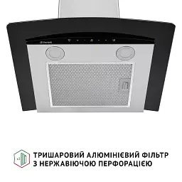 Витяжка декоративна зі склом Perfelli GRASSI 6PWX INOX - мініатюра 6