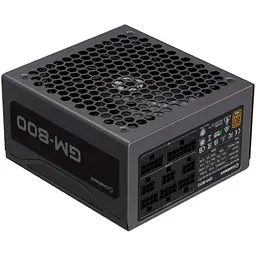 Блок живлення GameMax 800 Вт GM-800, Black, модульний, 80+ Bronze, Active PFC, 14 см Ultra Silent, 2xMolex / 6xSATA / 4x6+2-pin / 2x4+4-pin / 1x20+4-pin, OVP/UVP/SIP/OCP/OLP/OPP/SCP