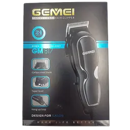 Машинка для стрижки волосся Gemei GM-817 безшумна та потужна чорний (lp-87772_502) - мініатюра 5