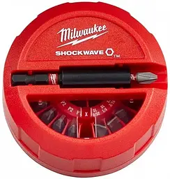 Біти Shockwave сталь кейс набір 15шт Milwaukee hoz0013308