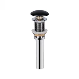 Донний клапан для раковини Qtap PU03 70х70х227.5 Matt black - мініатюра 2