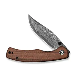 Ніж складаний кишеньковий Civivi Clingman (7.6 см) Damascus / Guibourtia Wood дерево - мініатюра 3
