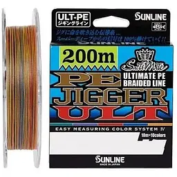 Шнур Sunline PE-Jigger ULT 200 m multicolor #1.7/0.225 mm 30lb/13.0 kg (1013-1658.10.37)