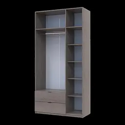 Розпашна Шафа для одягу Doros Лукас Канноло/Канноло 3 ДСП 120х50х240 (44900368) - мініатюра 3