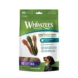 Натуральні ласощі для зубів собак WHIMZEES Dental Treats Toothbrush XS 48 шт.