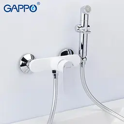 Змішувач для душу з гігієнічною лійкою GAPPO G2048-8, білий/хром - мініатюра 3