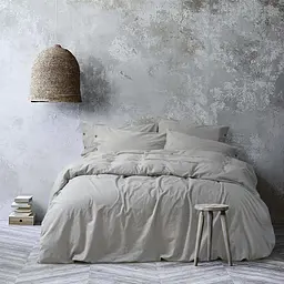 Постільна білизна Lotus Home Washed cotton - Solid light antracite сімейний - мініатюра 3