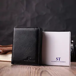 Чоловічий шкіряний гаманець ST Leather 9,3х12х2 см acs0028294 - мініатюра 9