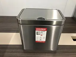 Відро для сміття сенсорне прямокутне Koer TC-020212-02 12 л нержавіюча сталь KR5584, Нержавіюча сталь - мініатюра 8