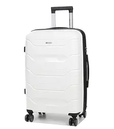 Валіза середня M поліпропілен Worldline Airtex 282 74л 64×41×26см Білий