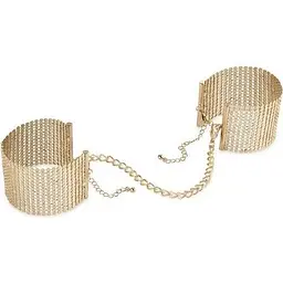 Наручники Bijoux Indiscrets Desir Metallique Handcuffs - Gold, металеві, стильні браслети