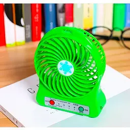 Мінівентилятор на батарейках Portable Fan XSFS-01 зелений мінівентилятор